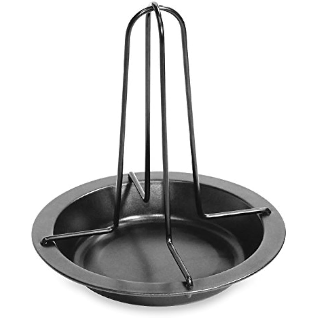Fackelmann Vertical Chicken Roaster – Black Poultry Rack with Drip Pan