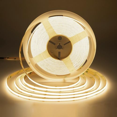 SIRYYUI 10M COB LED Strip Light – 3000K Warm White 24V Dotless Tape