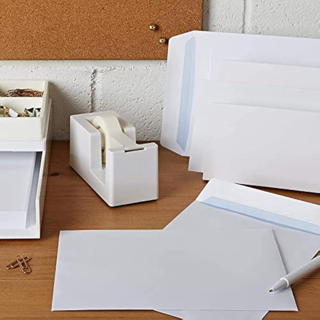 Evour C4 A4 White Self Seal Envelopes - 100 GSM Windowless - 100 Pack
