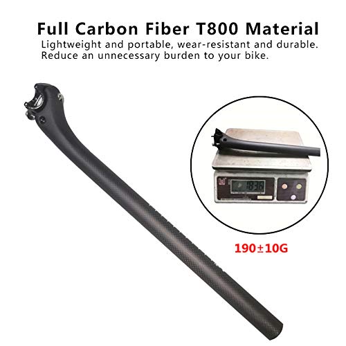 ROADNADO Carbon Fiber Bicycle Seatpost – Matte Adjustable MTB Road Bike