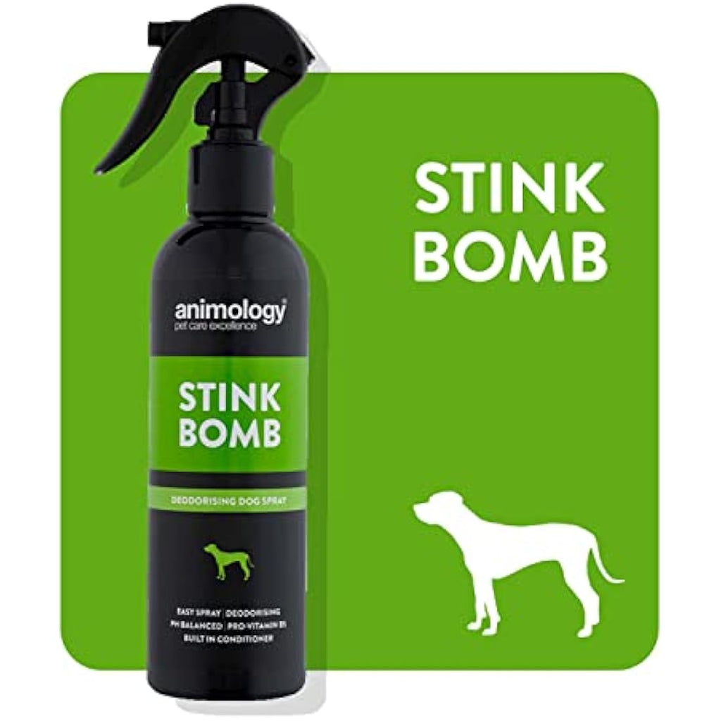 Animology Stink Bomb Deodorising Dog Spray - Vegan Odor Eliminator 250ml