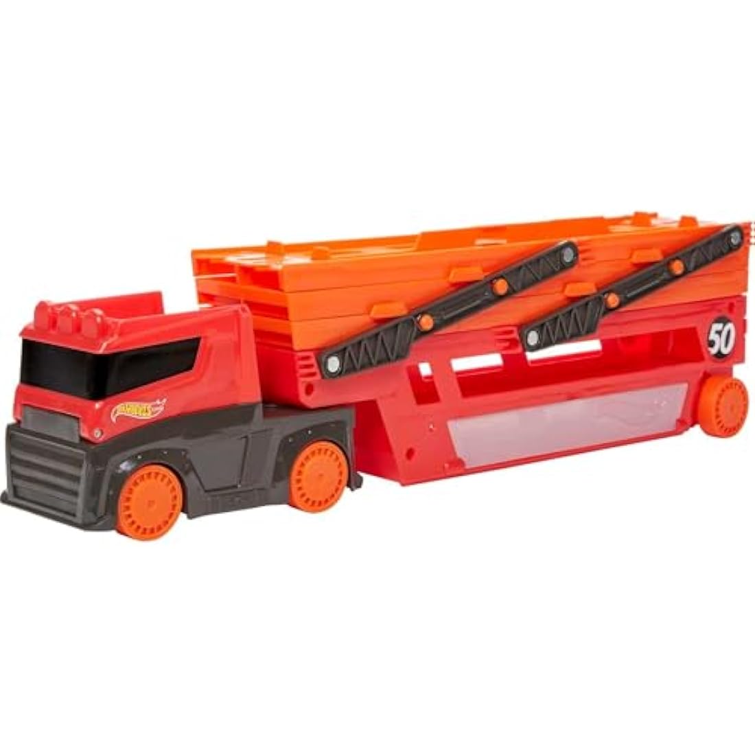 Hot Wheels Mega Hauler Red Truck - 50th Anniversary Diecast Vehicle