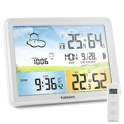 Kalawen Weather Station | Wireless Indoor Outdoor Thermometer & Humidity