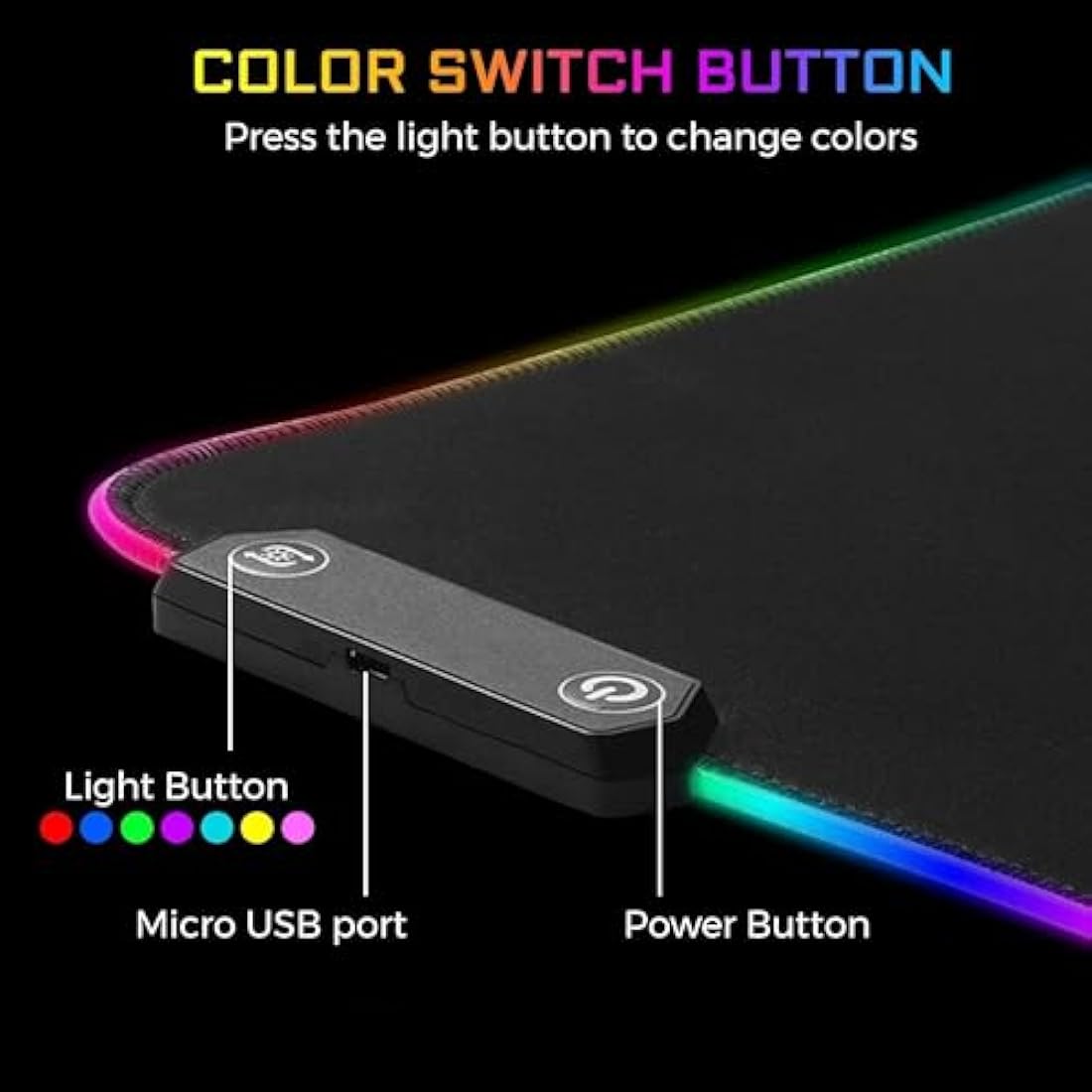 G-LAB Pad Rubidium XXL RGB Gaming Mouse Pad – 800x300mm Water Resistant