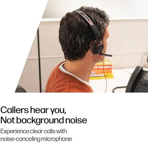 Poly Blackwire 5220 Wired Headset | Noise-Canceling USB-C & 3.5mm