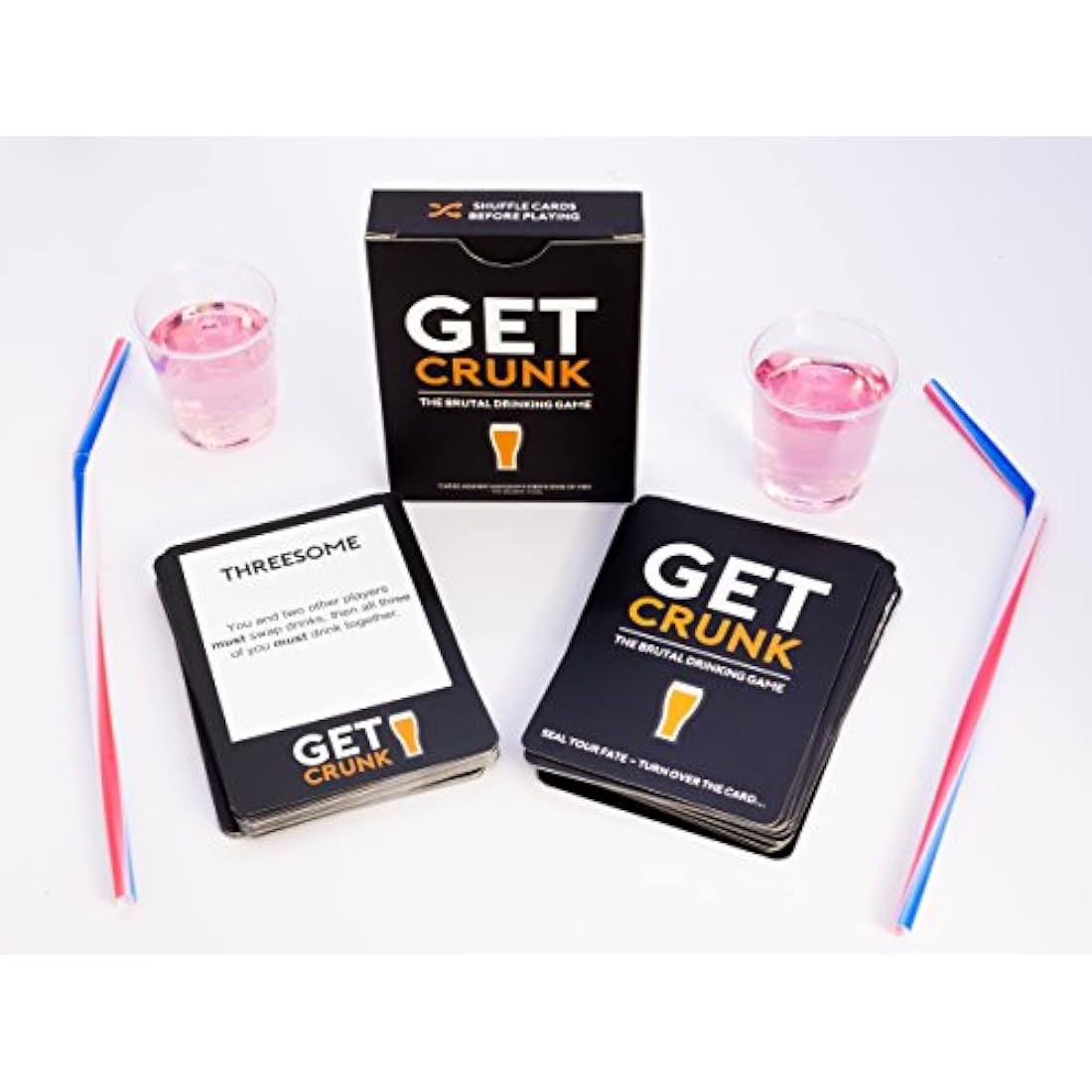 Get Crunk Drinking Card Game by Jolof Store – 55 Cards for Adult Parties