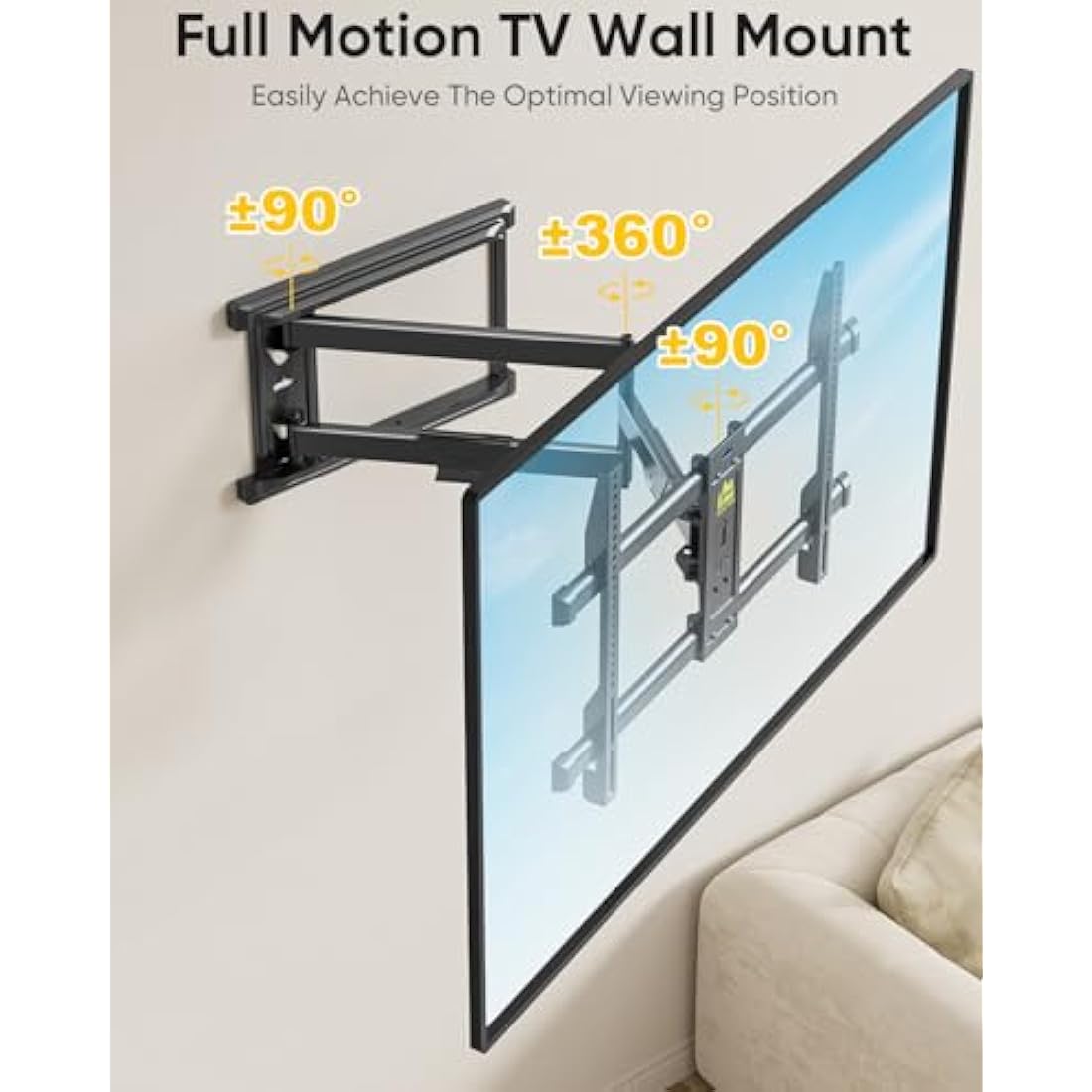 Forging Mount Long Reach TV Wall Bracket | Full Motion Corner Mount 37-75"
