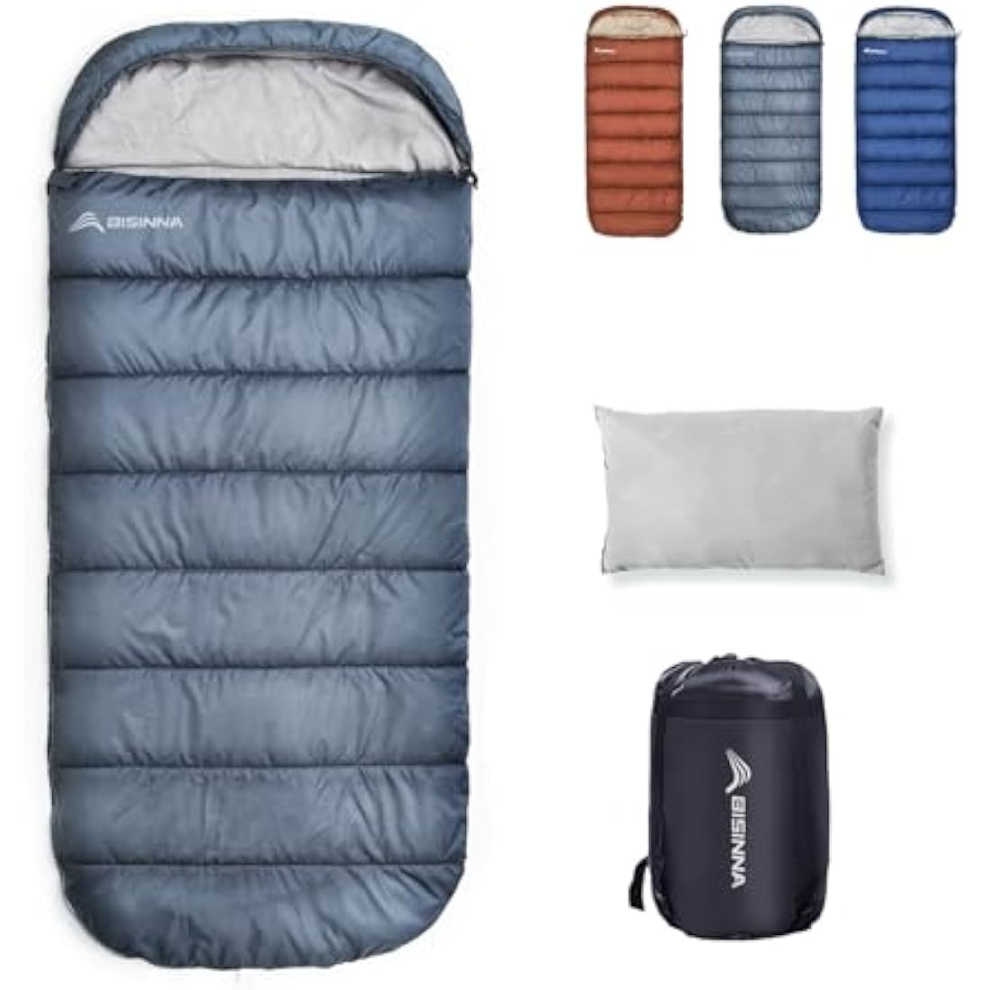 BISINNA XXL Sleeping Bag | Plus Size Waterproof 3-4 Season Camping Gear