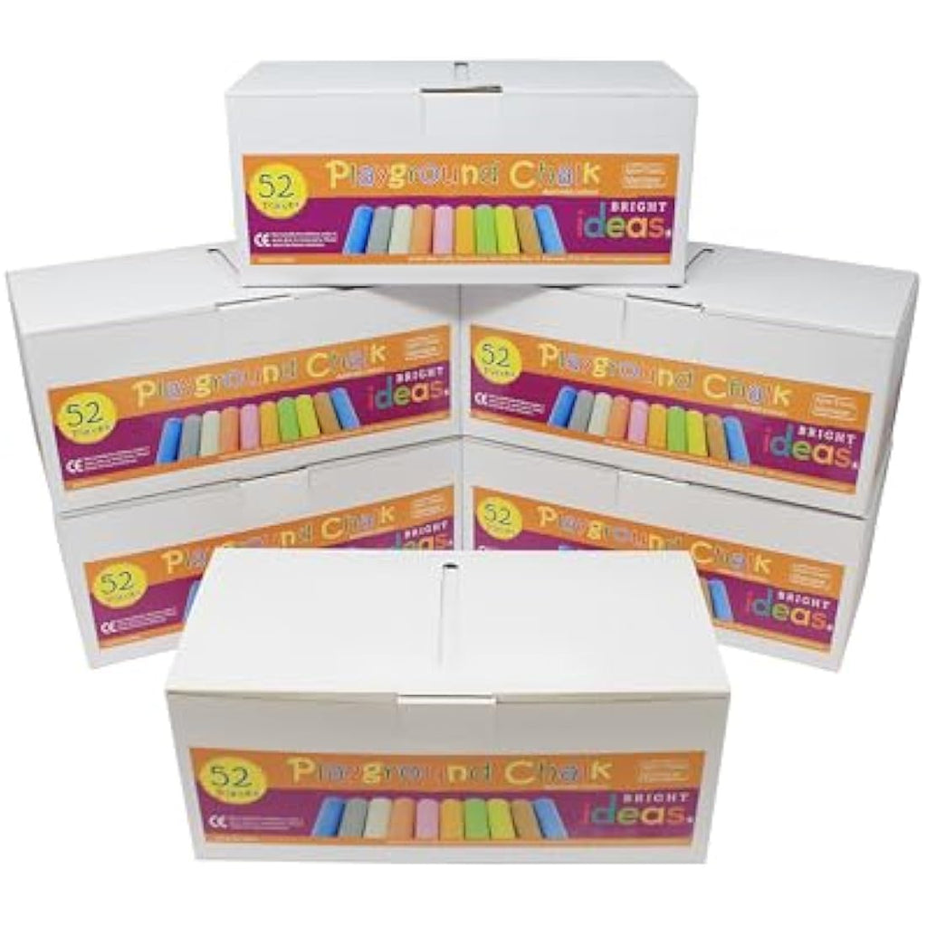 Bright Ideas Giant Playground Chalk – 312 Assorted Washable Chalks