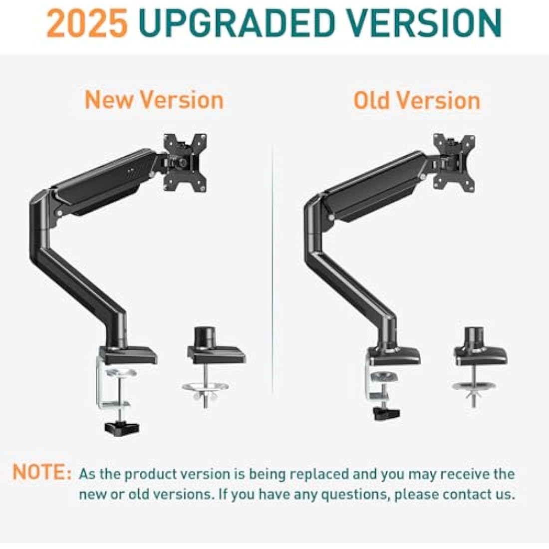 ELIVED Single Monitor Arm | Gas Spring Desk Mount for 13-32 Inch Screens