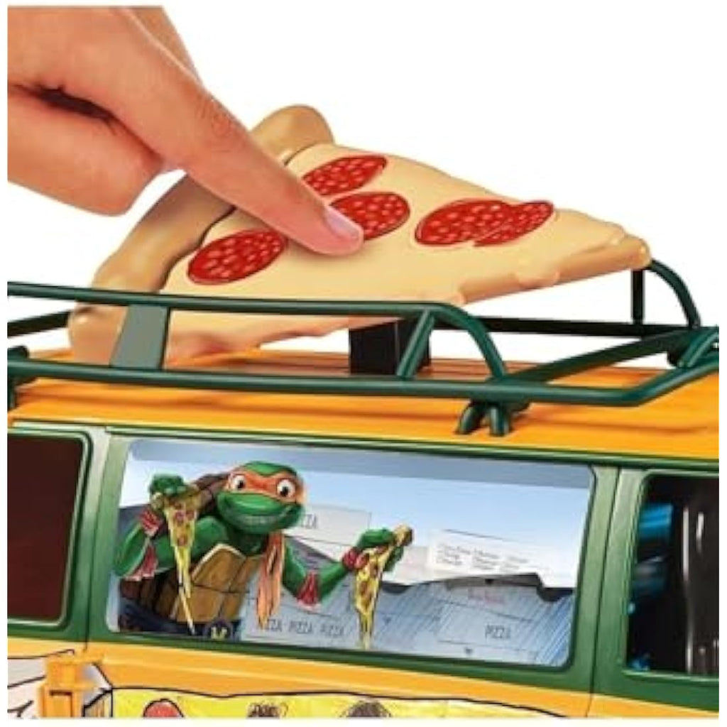 TMNT Mutant Mayhem Pizza Fire Delivery Van – Motorized Toy Vehicle