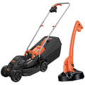 Black+Decker Electric Lawnmower & Trimmer Kit | 1000W | 32cm