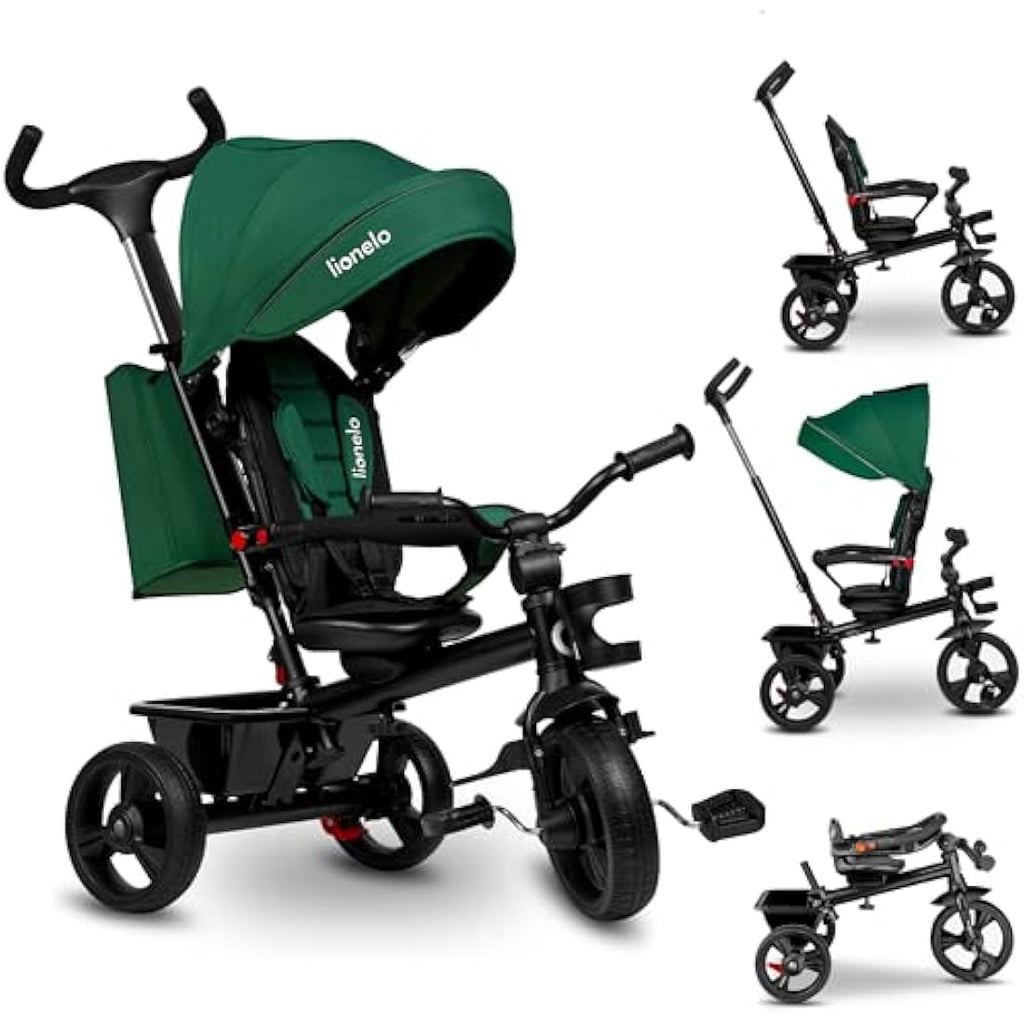 Lionelo Haari 2in1 Kids Tricycle Stroller with Swivel Seat – Green