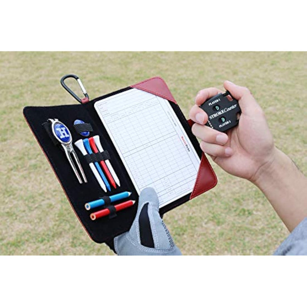 Handy Picks Leather Golf Scorecard Holder & Yardage Book Cover Set