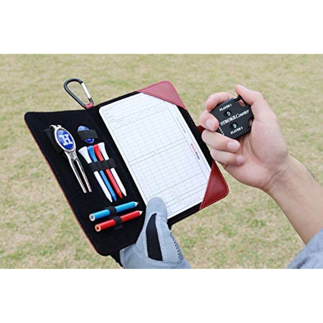 Handy Picks Leather Golf Scorecard Holder & Yardage Book Cover Set