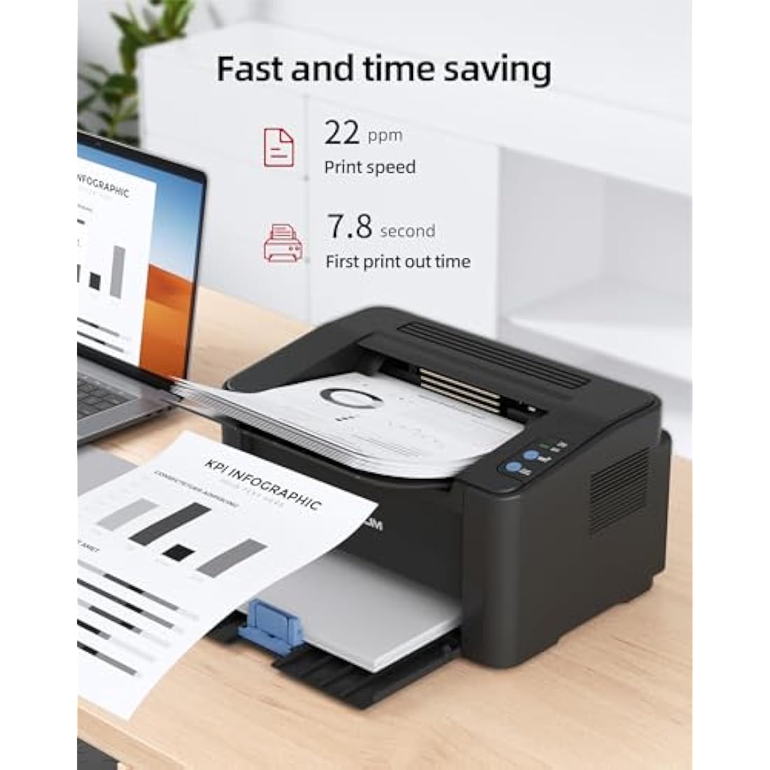 Pantum P2500W/P2502W Wireless Monochrome Laser Printer | 22ppm WiFi
