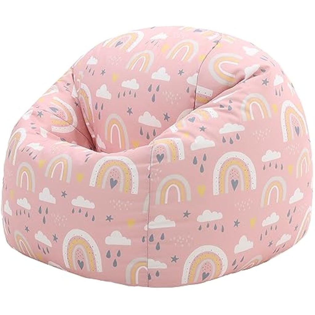 Icon Kids Rainbow Print Bean Bag Chair | Water-Resistant Seating