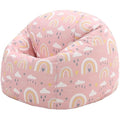 Icon Kids Rainbow Print Bean Bag Chair | Water-Resistant Seating