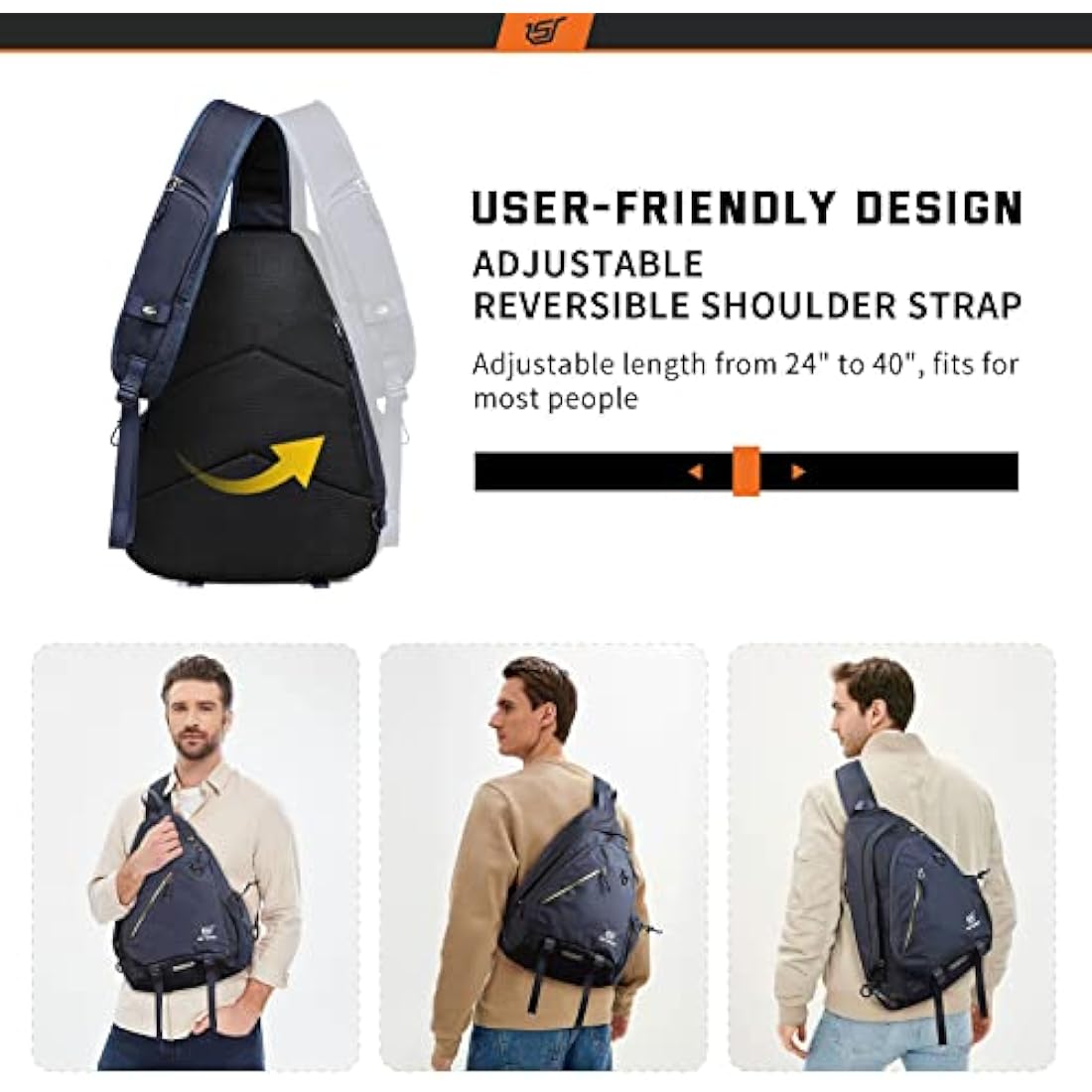 SKYSPER 18L Sling Laptop Bag | 13 Inch Water-Resistant Crossbody Backpack