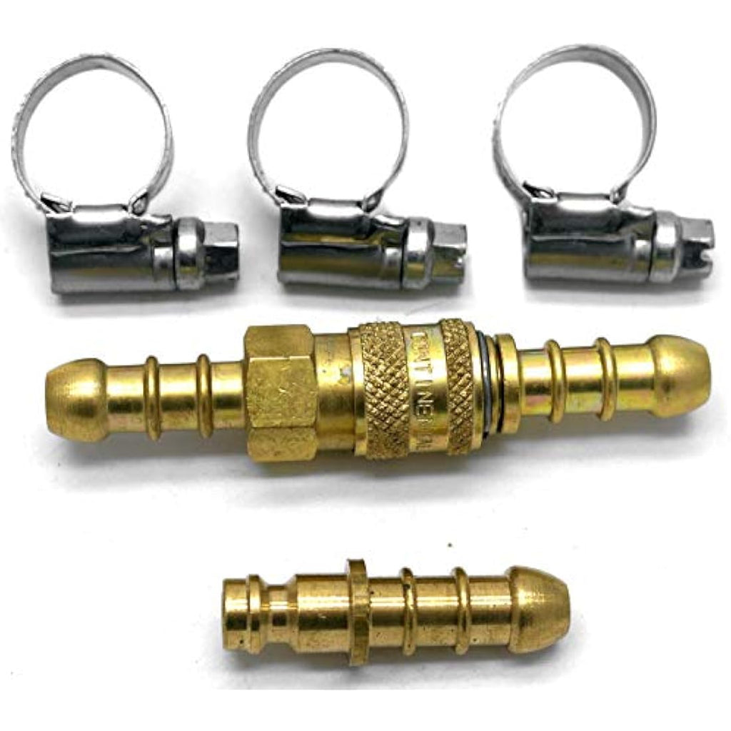 Quick Release Gas Fitting for Propane Butane Hose with Clips
