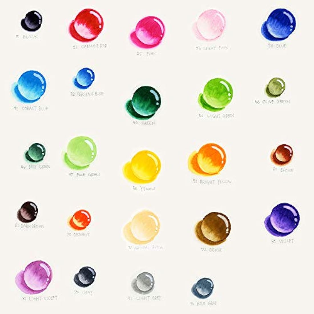 Kuretake Zig Clean Color Real Brush Watercolor Pens - Set of 24
