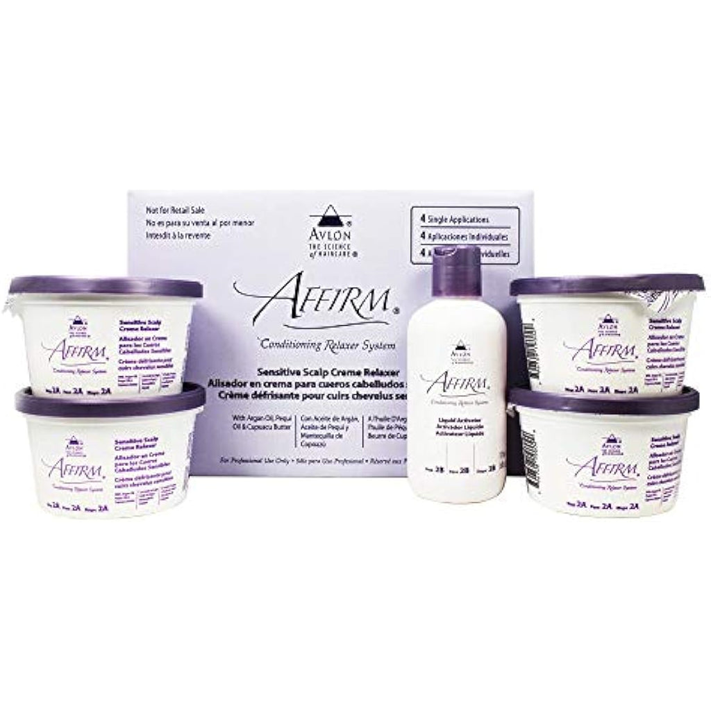 Affirm Hair Relaxer Kit – Professional Mild/Normal Strength, 4 Applications