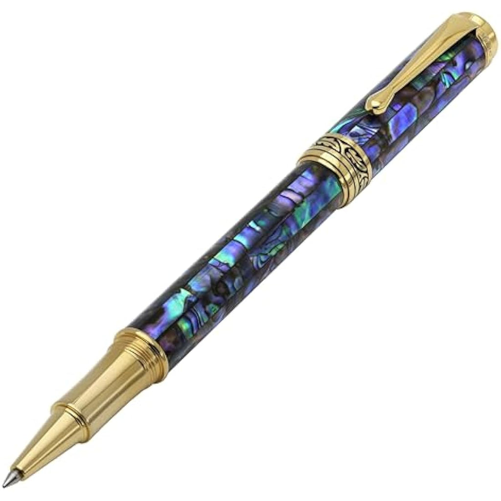 Xezo Maestro Rollerball Pen | Paua Sea Shell & 18K Gold Plated Limited Edition