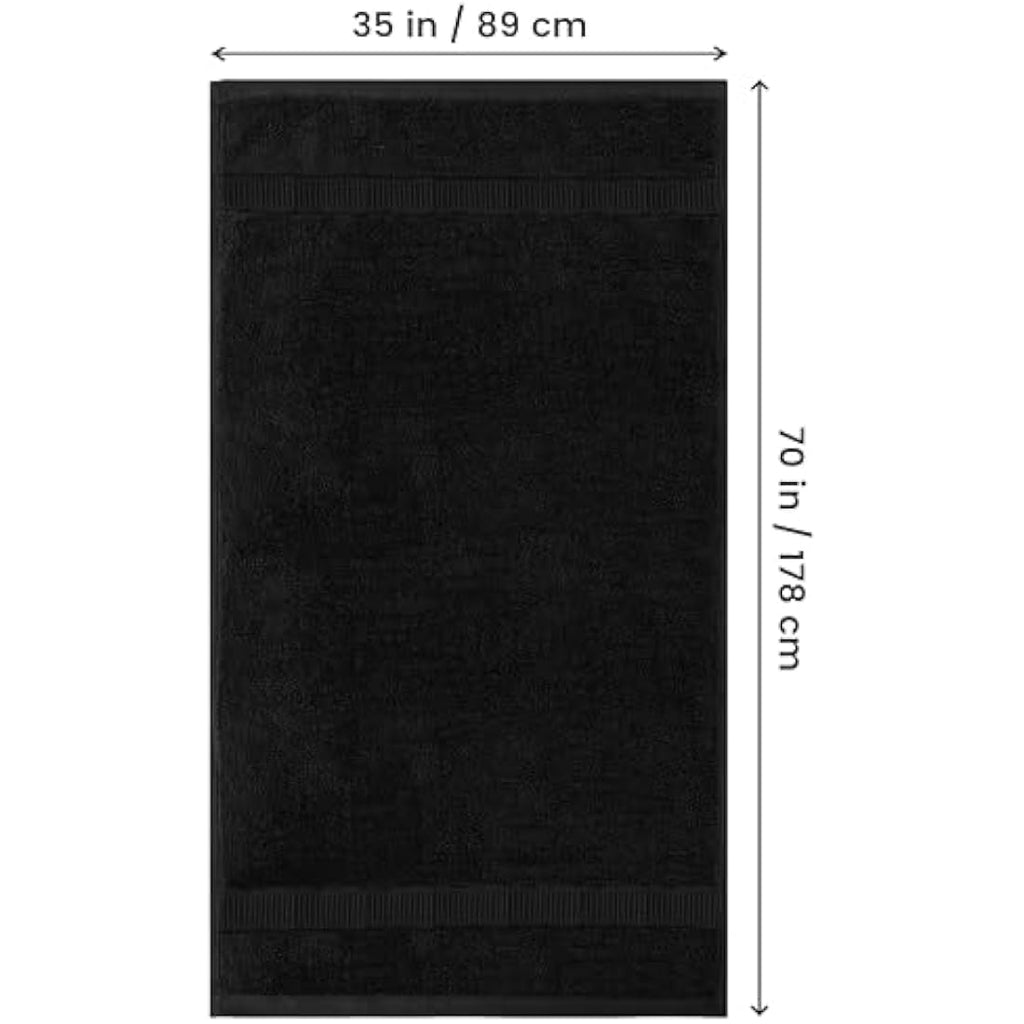 Jumbo Bath Sheet 2-Pack | 100% Ring Spun Cotton - Black