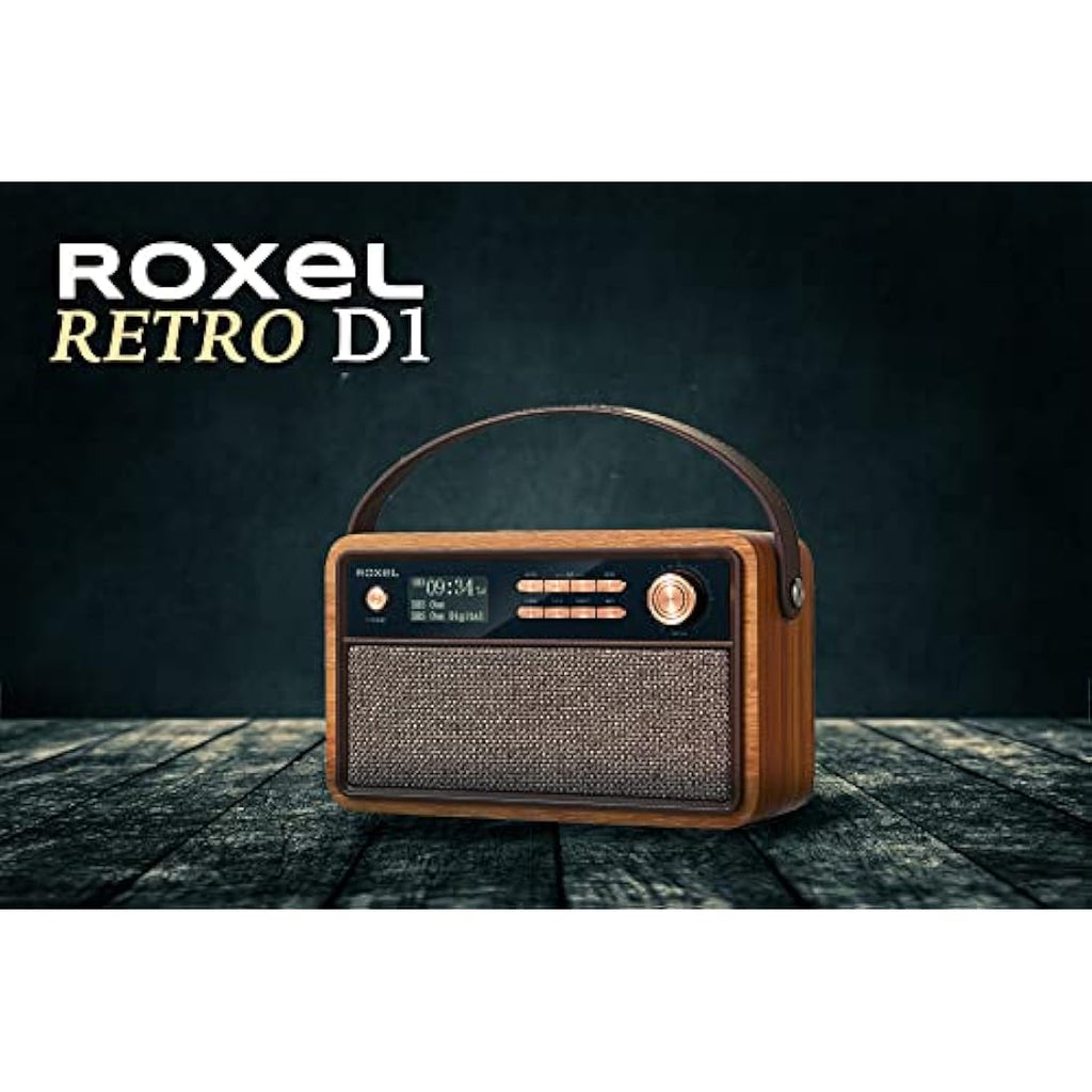 Roxel Retro D1 DAB+/FM Radio – Vintage Wireless Speaker & Alarm Clock