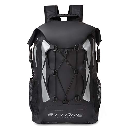 Ettore 30L Waterproof Cycling Rucksack | Reflective Dry Bag – Black