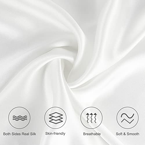 Tenn Well 2-Pack Mulberry Silk Pillowcases | 19 Momme 100% Pure Silk
