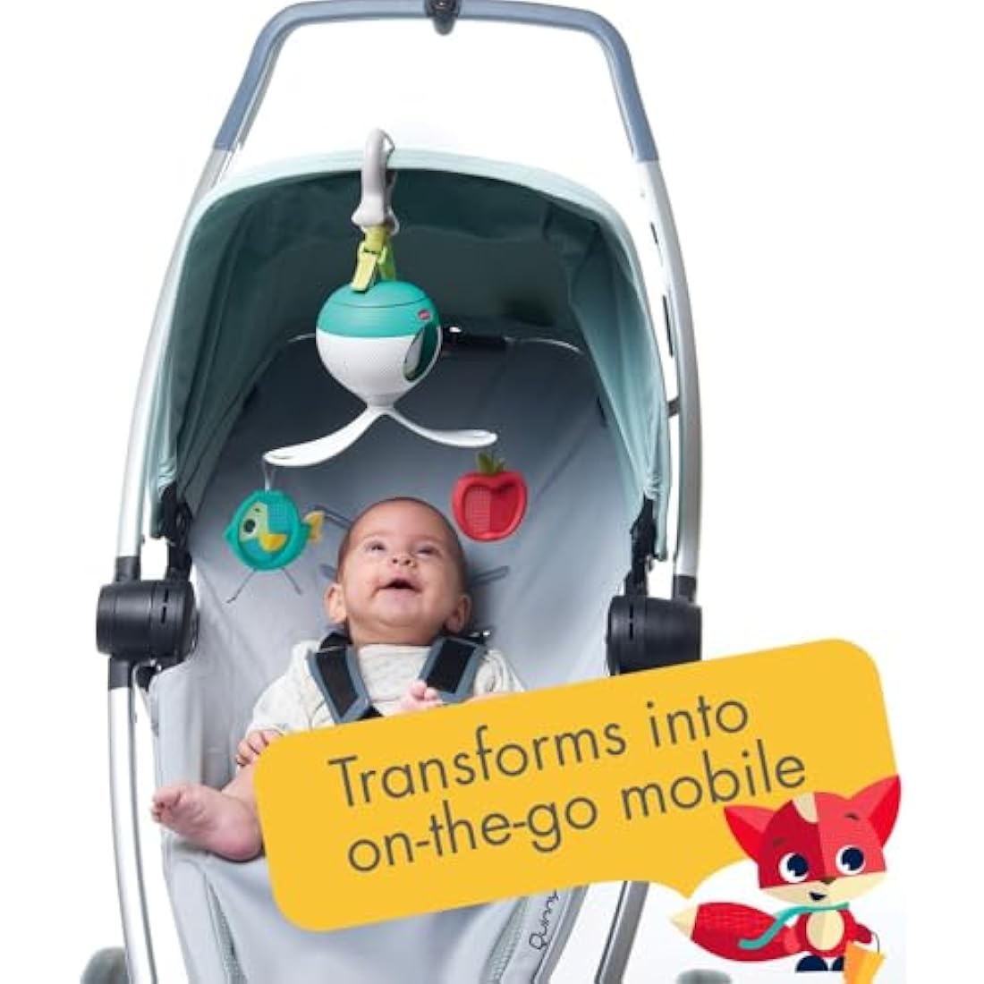 Tiny Love 2-in-1 Tummy Time Musical Mobile | 360° Rotating Stroller Toy