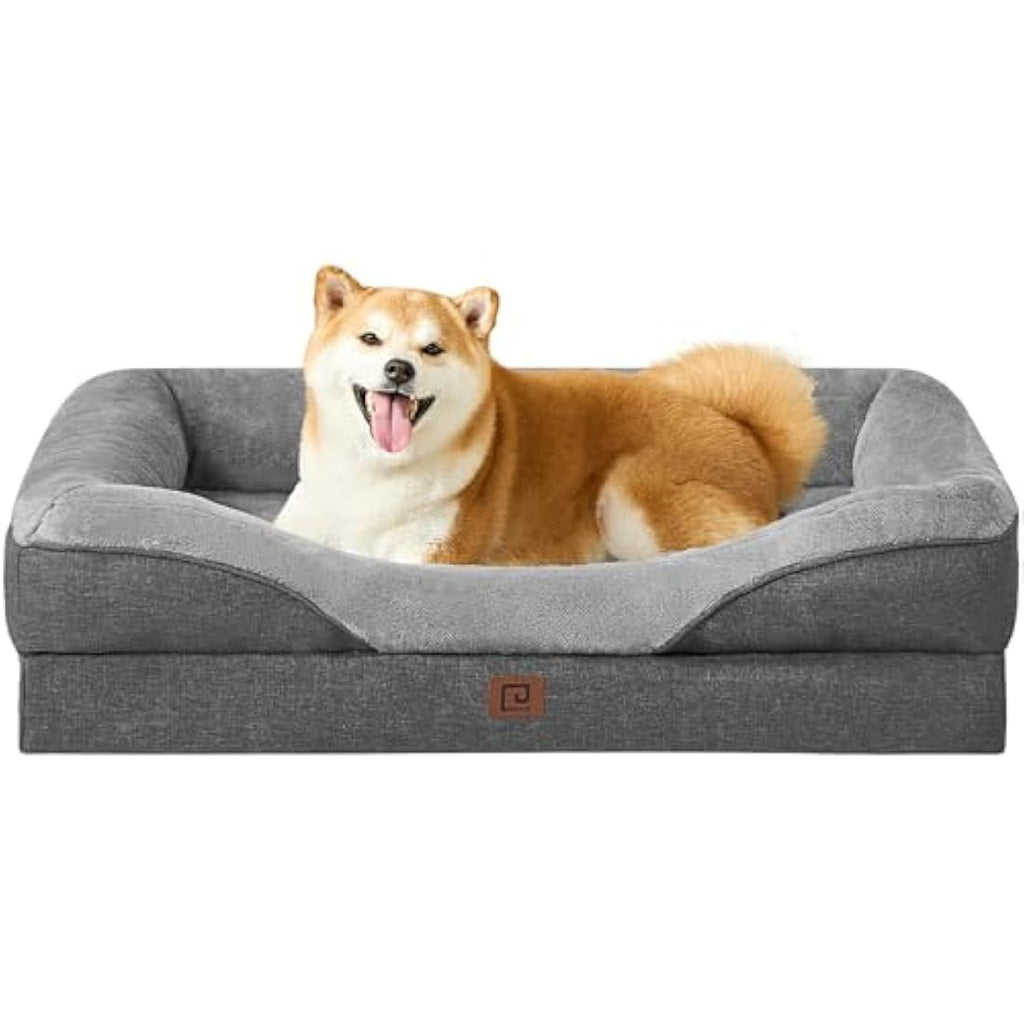 EHEYCIGA Orthopedic Memory Foam Dog Bed – Large Waterproof Pet Sofa