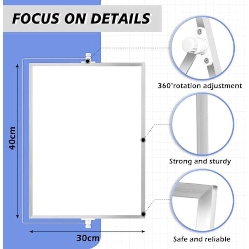 DOLLAR BOSS Magnetic Desktop Whiteboard | 30x40cm Double Sided Dry Erase