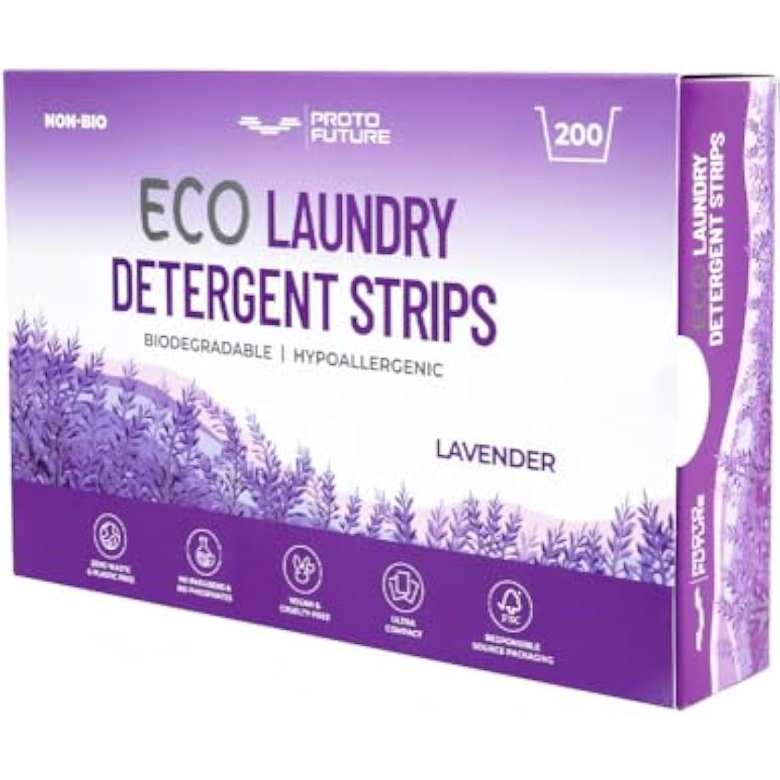 Proto Future Eco-Friendly Laundry Detergent Sheets - Lavender (200 Washes)