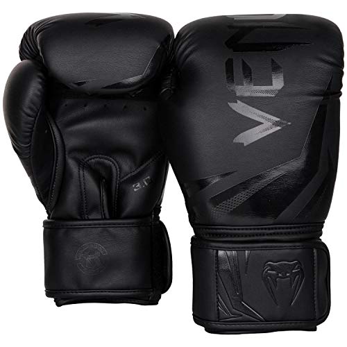 Venum Challenger 3.0 Boxing Gloves – 12 Oz Triple Density Foam – Black