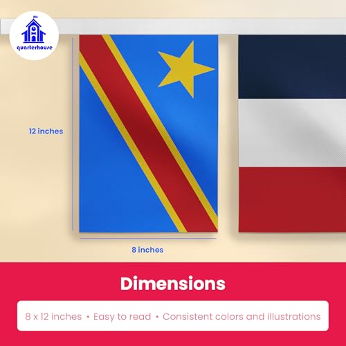 Jolof Store French Language Country Flags – 29 Francophone Polyester Flags
