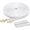 BUSOHE Cat 8 Ethernet Cable 50m | 40Gbps High Speed Flat RJ45 LAN Cord