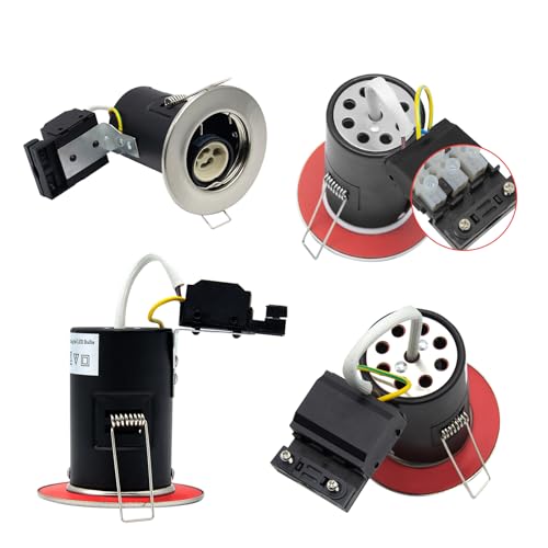 Wondlumi 8-Pack Fire Rated GU10 Downlights | Brushed Chrome Recessed Lights