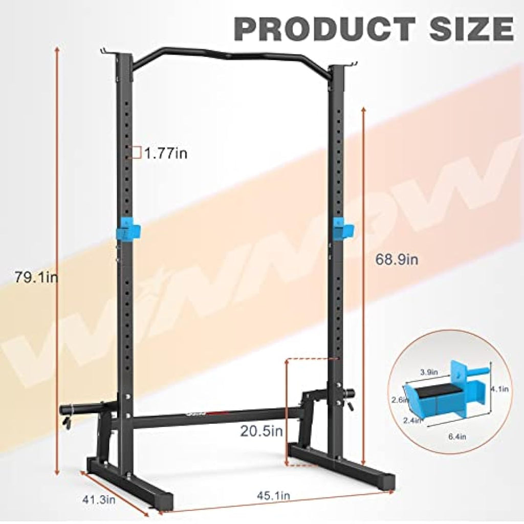 WINNOW Power Cage – Multi-Functional Squat Rack with Pull Up Bar