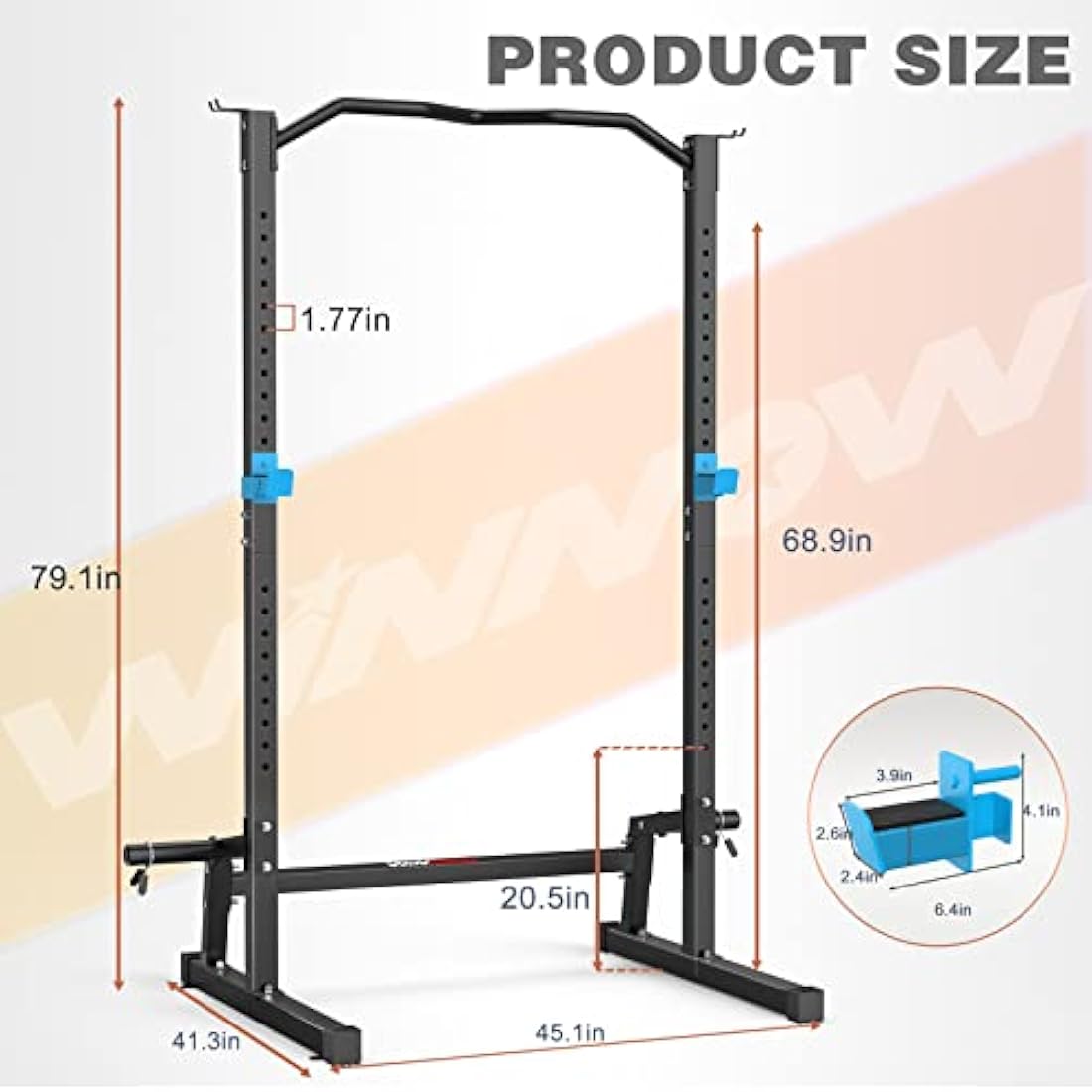 WINNOW Power Cage – Multi-Functional Squat Rack with Pull Up Bar