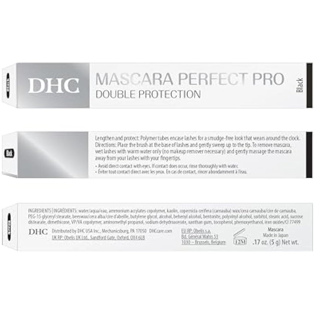 DHC Mascara Perfect Pro Double Protection - Black Tubing Mascara, 2 Pack