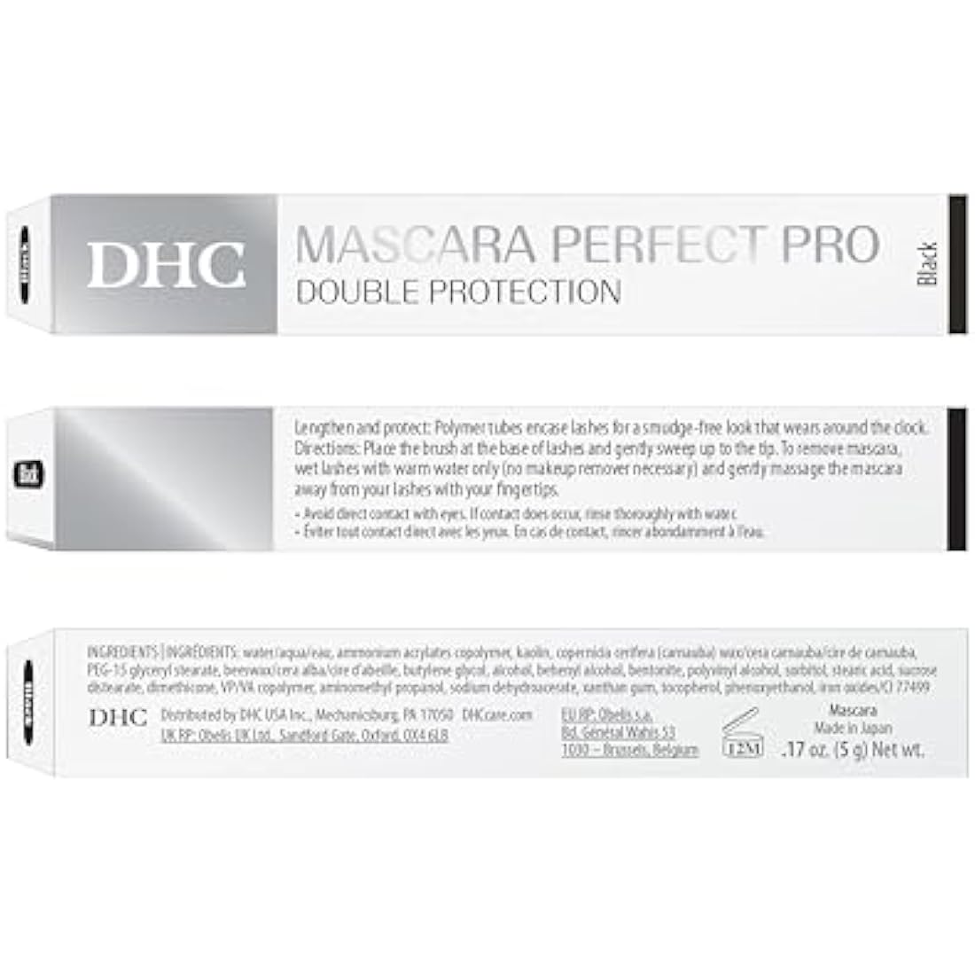 DHC Mascara Perfect Pro Double Protection - Black Tubing Mascara, 2 Pack