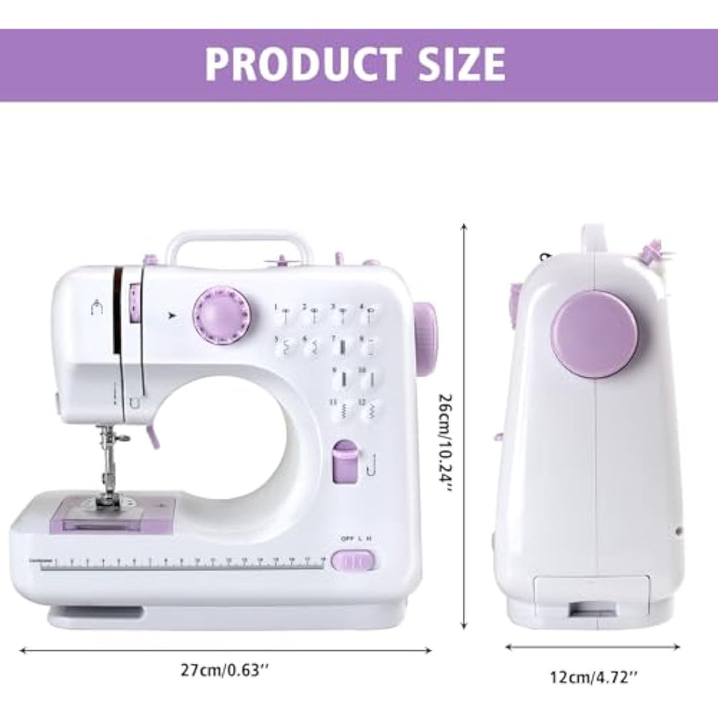 M MUNCASO Mini Sewing Machine for Beginners | 12 Stitch Portable Electric