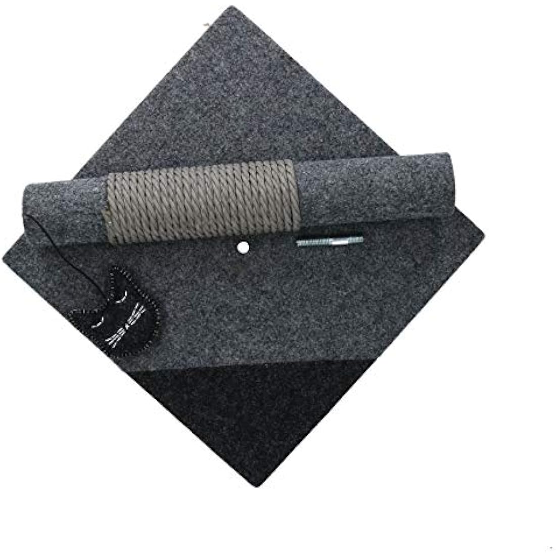 Rosewood Catwalk Charcoal Felt Cat Scratching Post with Catnip Toy