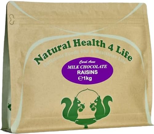 Natural Health 4 Life Milk Chocolate Raisins – 1kg Resealable Pouch