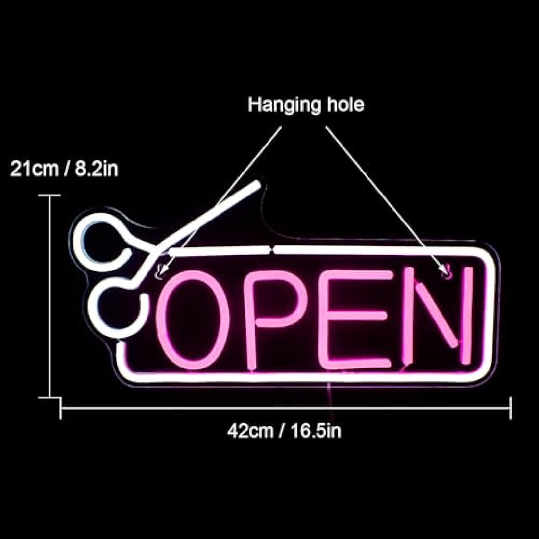 Jolof Store LED Open Neon Sign | Acrylic USB Powered Wall Decor for Business