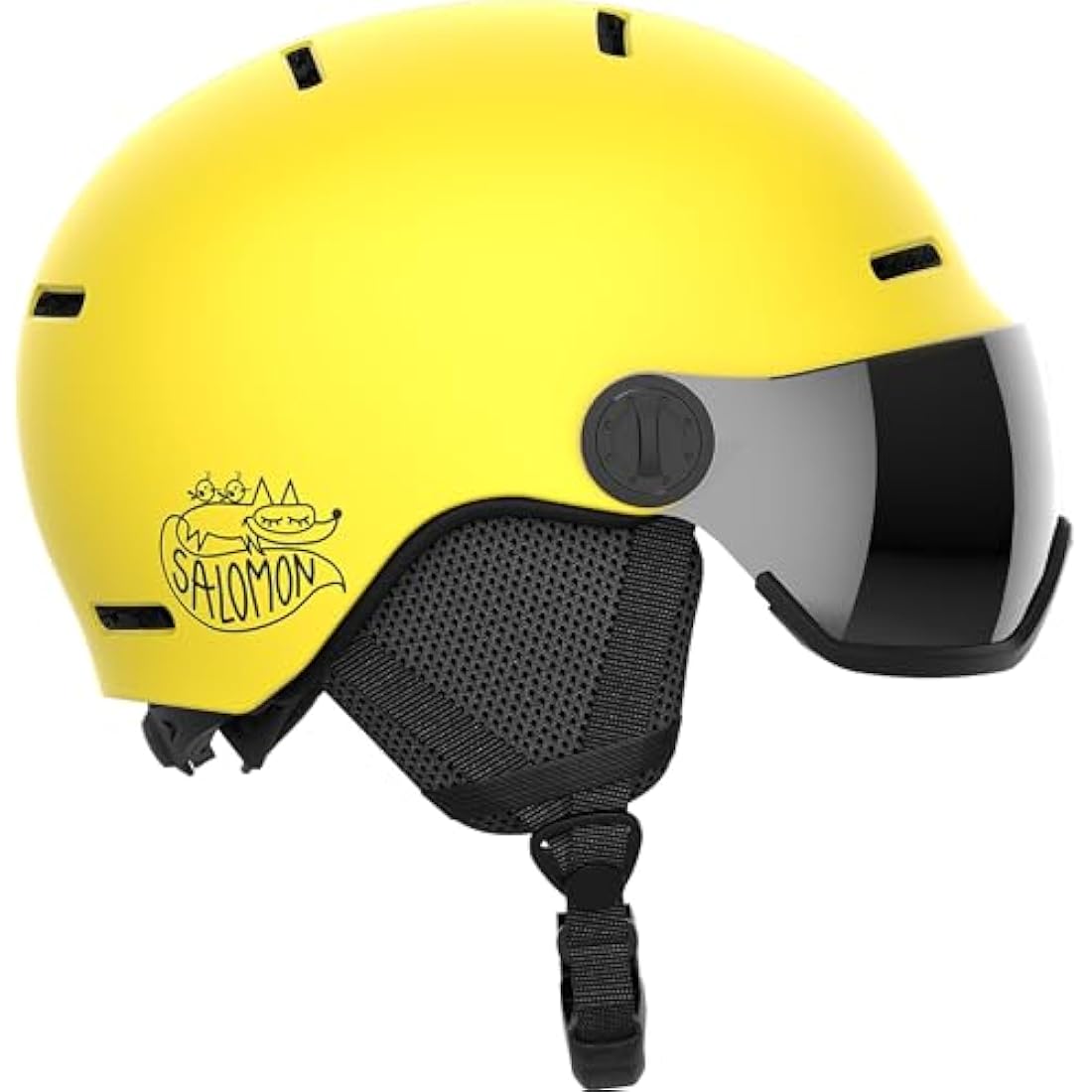 Salomon Orka Kids Visor Ski & Snowboard Helmet - Black Junior