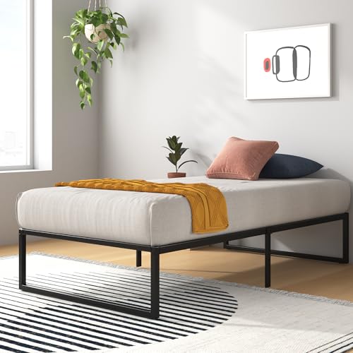 Zinus Lorelai Single Metal Platform Bed Frame | 36cm Height | Black
