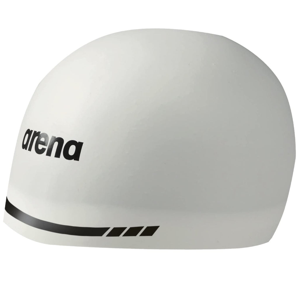 Arena 3D Soft USA Racing Swim Cap | 100% Silicone Hydrodynamic White